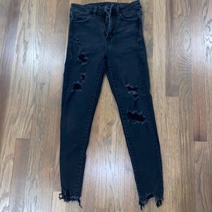 American Eagle Black High-Rise Jegging Crop - Size 2 Regular